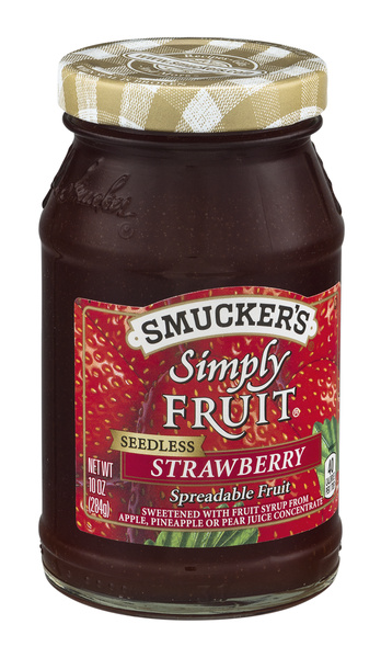Smucker's Simply Fruit Strawberry Seedless Spreadable Fruit, 10