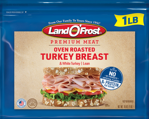 Land O'Frost Premium Oven Roasted White Turkey Breast & White