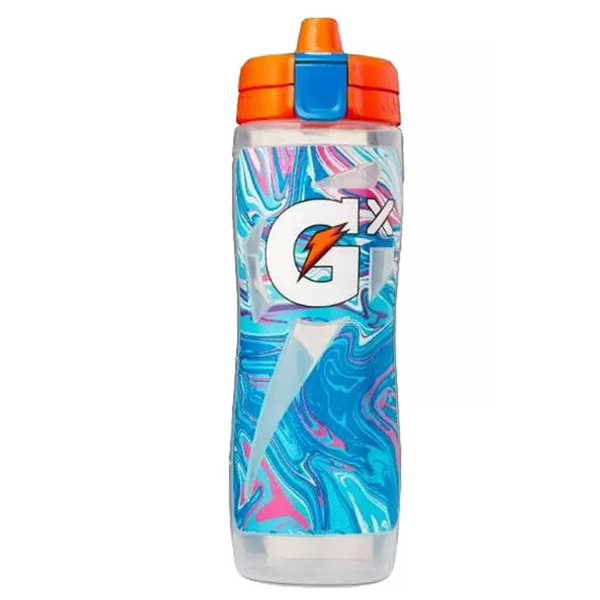 Gatorade GX Marble Blue Water Bottle, image courtesy of Hy-Vee