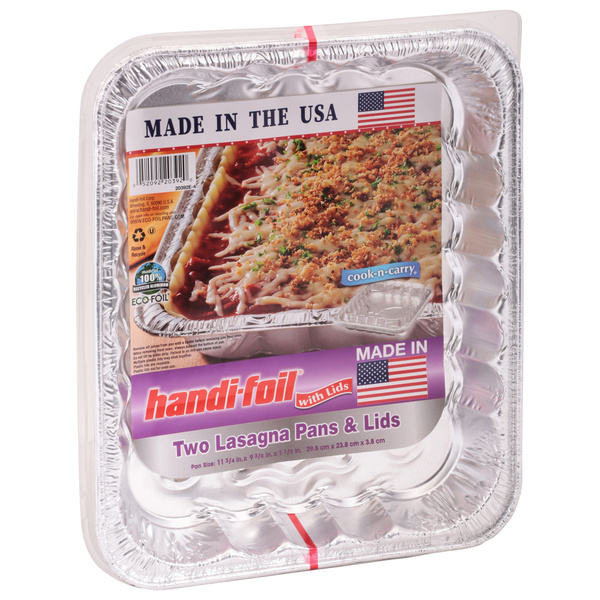 Handi-Foil Eco-Foil Cook-N-Carry with Lids 11 3/4 x 9 3/8 x 1 1/2