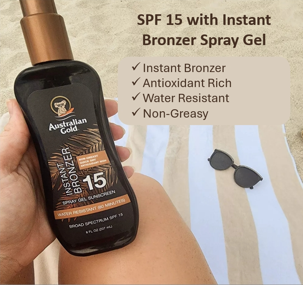 Australian Gold SPF 15 Spray Gel with Instant Bronzer | Hy-Vee