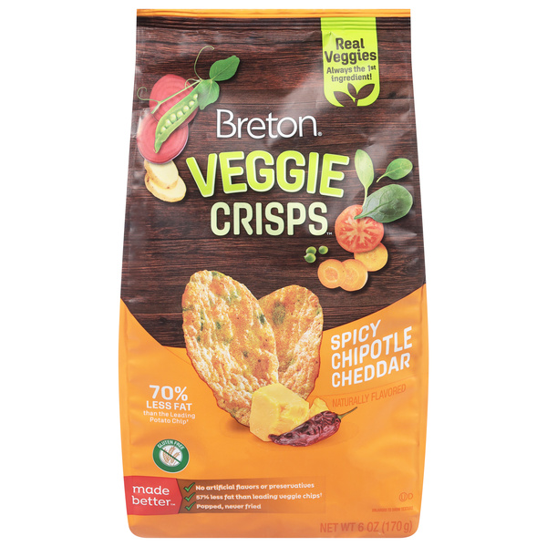 Breton Veggie Crisps, Spicy Chipotle Cheddar | Hy-Vee Aisles