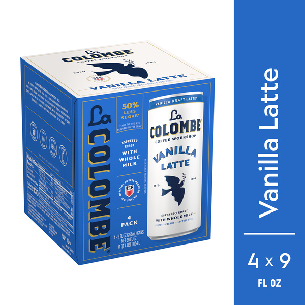 La Colombe Coffee, Vanilla Latte, 9 fl oz Cans, 4 Pack | Hy-Vee
