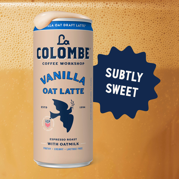 La Colombe Coffee, Oatmilk Vanilla Latte, 9 fl oz Cans, 4 Pack