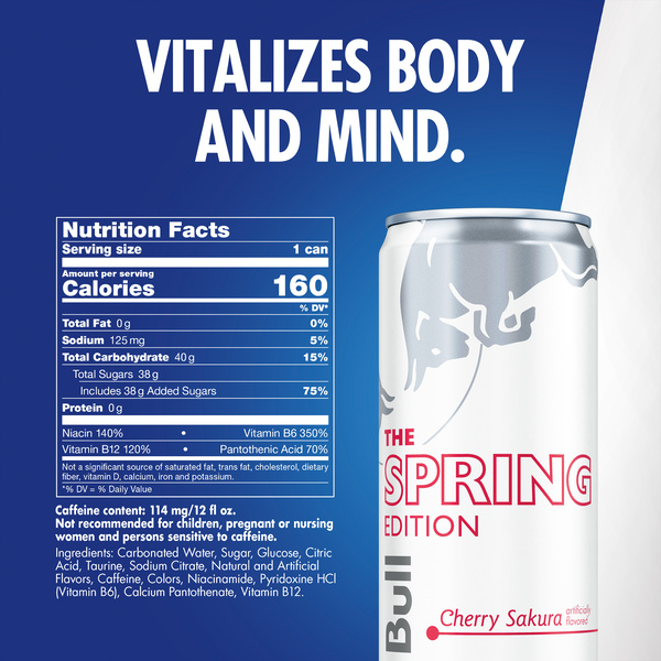 Red Bull Spring Edition Energy Drink, Cherry Sakura, 12 fl. oz