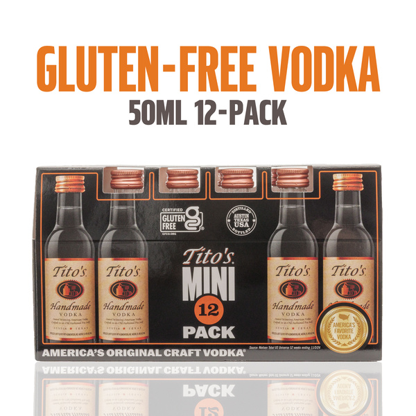 [未開封]ミニボトルセット Spirits 3 バッチ付き Tito's Handmade Vodka, 12 pack of 50 mL | Hy-Vee Aisles Online