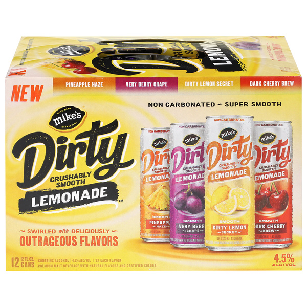 Mike's Non Carbonated Assorted Lemonade 12 - 12 fl oz Cans | Hy