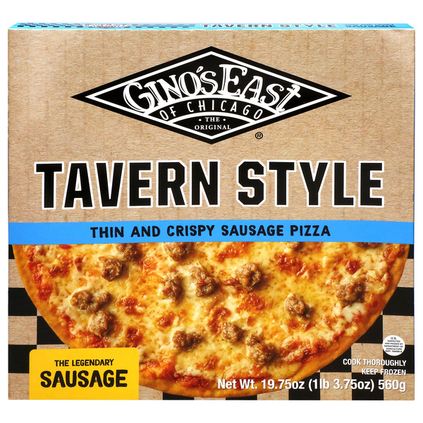Gino's East Tavern Style Sausage Pizza 19.75 oz | Hy-Vee Aisles