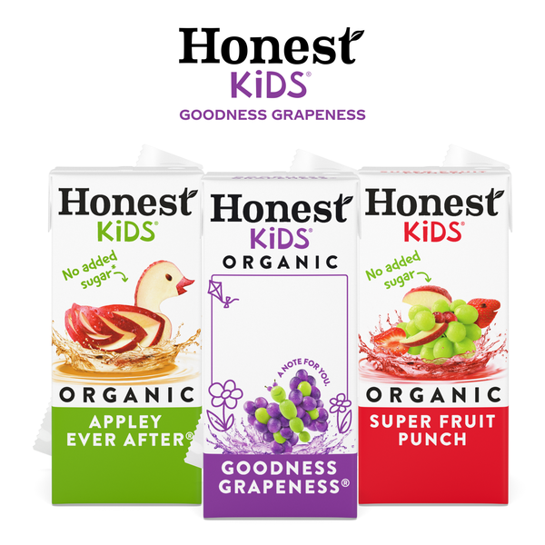アイドル [MINYYUNY] Honest Label Color Honest Kids Goodness Grapeness Organic Juice Drink Cartons, 6 fl