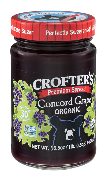 Crofter's Organic Concord Grape Fruit Spread 16.5 oz, image courtesy of Hy-Vee