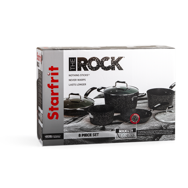 The Rock 8 Piece Cookware Set | Hy-Vee Aisles Online Grocery Shopping