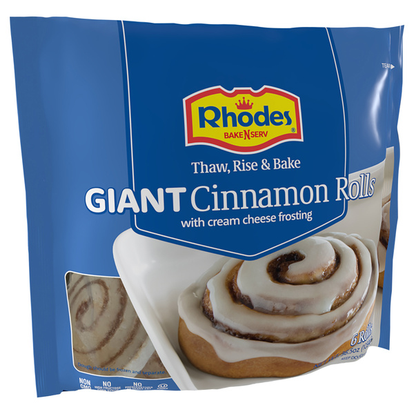 Rhodes Bake-N-Serv Giant Cinnamon Rolls with Cream Cheese Frosting