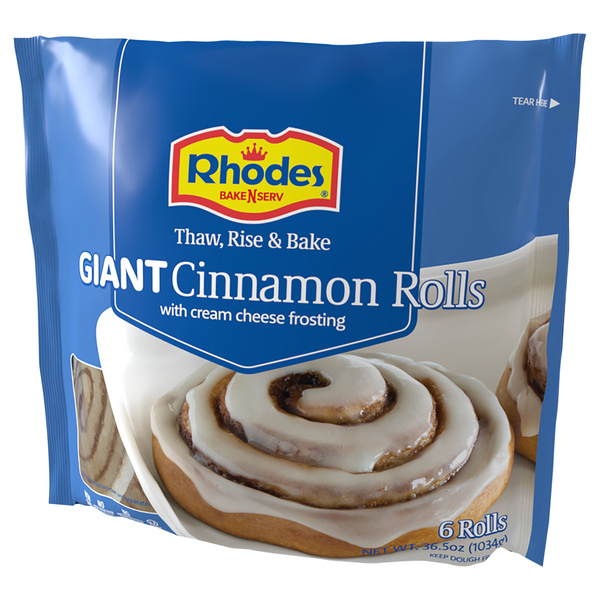 Rhodes Bake-N-Serv Giant Cinnamon Rolls with Cream Cheese Frosting