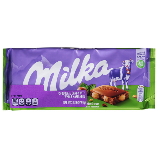 Milka Chocolate Candy with Whole Hazelnuts 3.52 oz | Hy-Vee Aisles