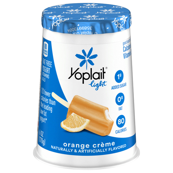 Yoplait Light Orange Creme Fat Free Yogurt Cup, Gluten Free Snack