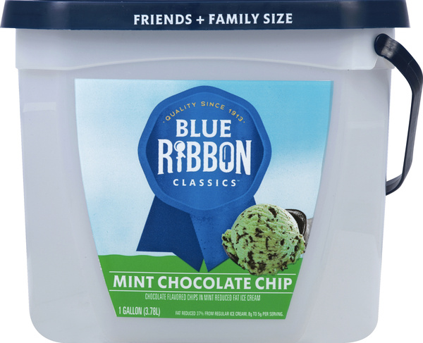 Blue Ribbon Classics Family Size Mint Chocolate Chip Ice Cream
