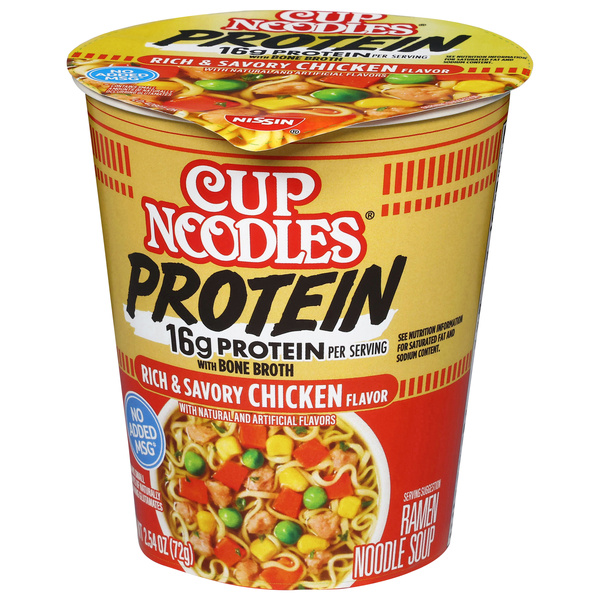 Cup Noodles Protein Rich & Savory Chicken Flavor Ramen Noodle Soup