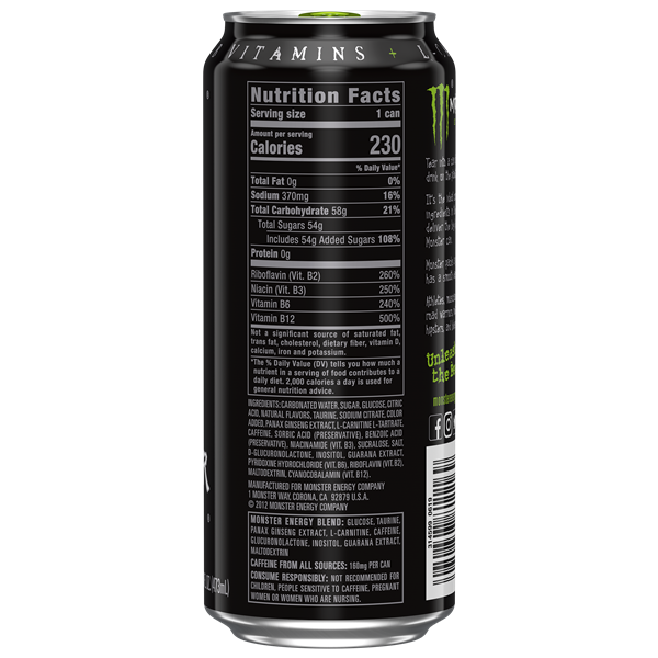 Monster Energy Original 4pk | Hy-Vee Aisles Online Grocery Shopping