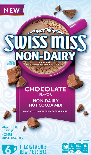 Swiss Miss Hot Cocoa Mix, Non-Dairy, Chocolate Flavor 6-1.23 Oz Swiss Miss Hot Cocoa Mix, Non-Dairy, Chocolate Flavor 6-1.23 Oz
