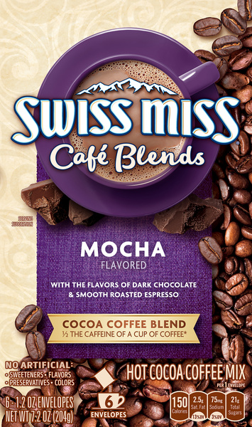 Swiss Miss Cafe Blends, Mocha, 6-1.2 oz Envelopes | Hy-Vee Aisles