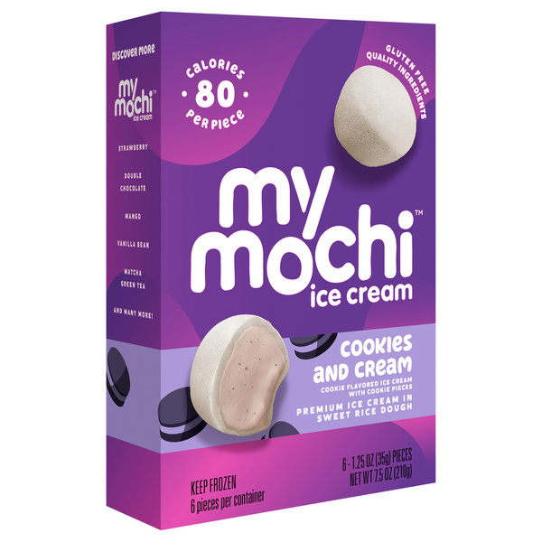 o⭐︎mochi（感謝）/6 My/Mo Mochi Ice Cream Cookies Cream 6 - 1.5 Oz Pieces | Hy-Vee