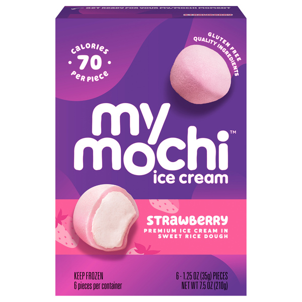 mochiさんの專用 My/Mo Mochi Ice Cream Ripe Strawberry 6 - 1.5 Oz Pieces | Hy-Vee