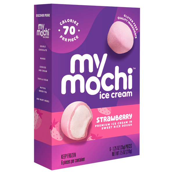 My/Mo Mochi Ice Cream Ripe Strawberry 6 - 1.5 Oz Pieces | Hy-Vee