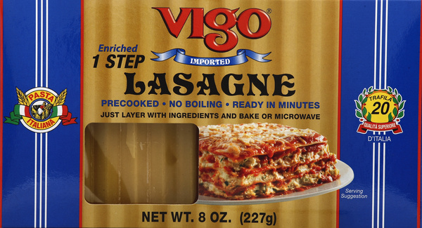 Vigo Precooked Lasagne 8 oz Box | Hy-Vee Aisles Online Grocery