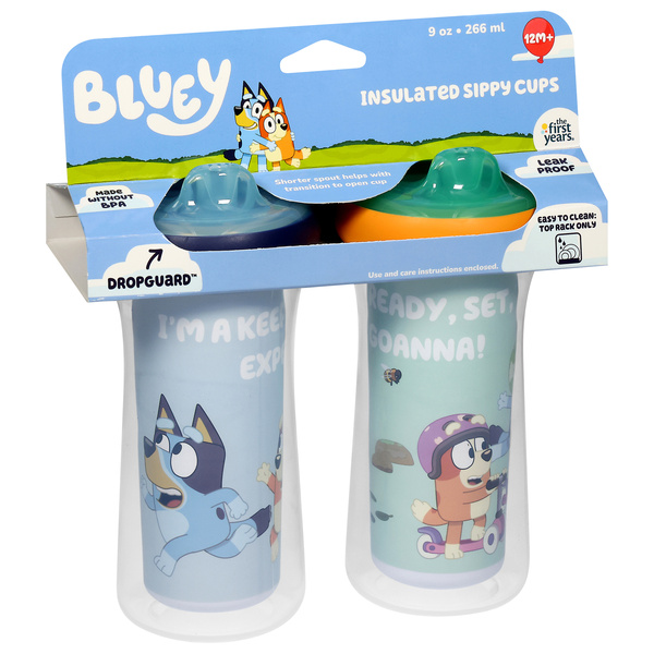 The First Years Bluey Insulated Sippy Cups, 9oz, 12m+ | Hy-Vee