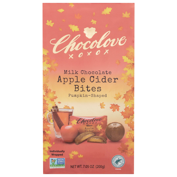 Chocolove Pumpkin-Shaped Apple Cider Milk Chocolate Bites 7.05 oz