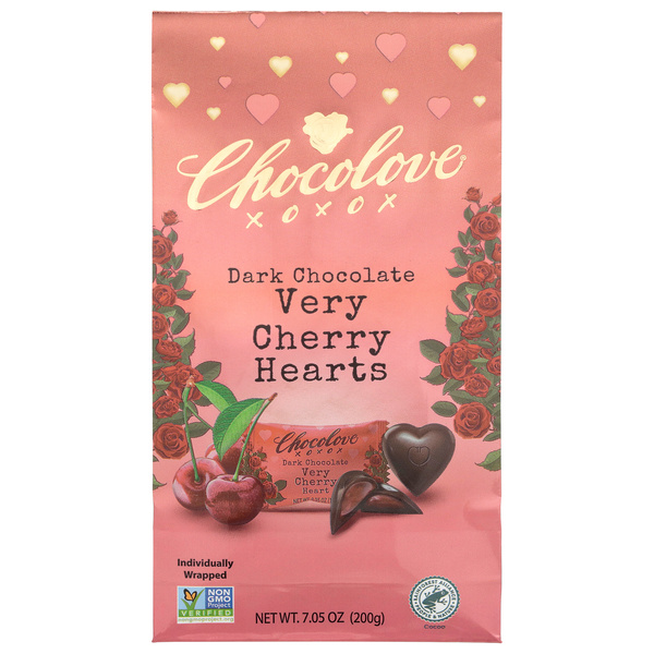 Chocolove Very Cherry Dark Chocolate Hearts 7.05 oz | Hy-Vee