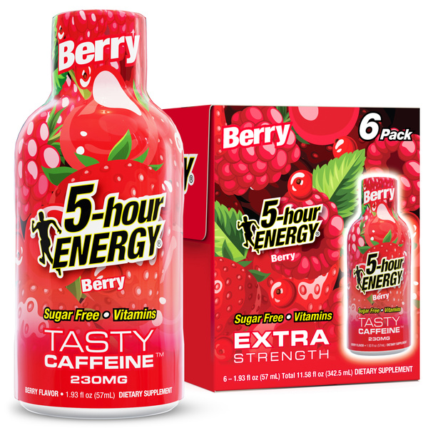 5-hour ENERGY, Extra Strength, Berry, 6 Pack, 1.93 oz. | Hy-Vee