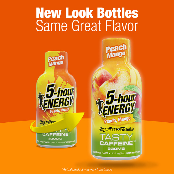 5-hour ENERGY, Extra Strength, Peach Mango, Shot, 1.93 oz. | Hy