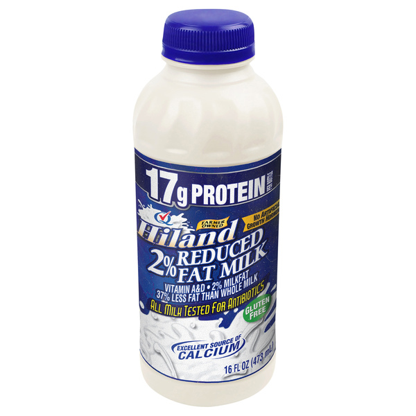 Hiland 2% Reduced Fat Milk, Pint, 16 Fl Oz | Hy-Vee Aisles Online