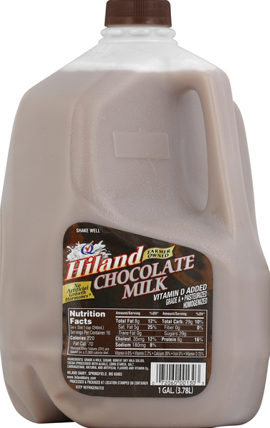 Hiland Premium Chocolate Milk, Gallon, 128 Fl Oz | Hy-Vee Aisles