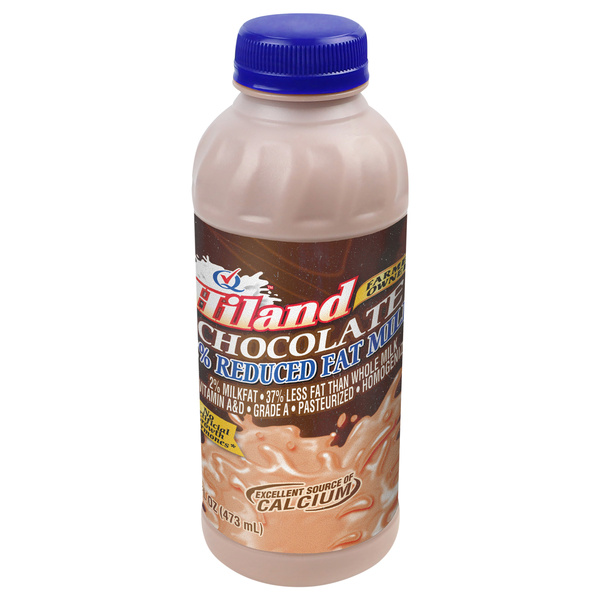 Hiland 2% Reduced Fat Chocolate Milk, Pint, 16 Fl Oz | Hy-Vee