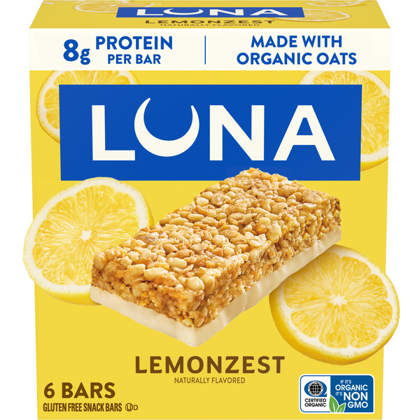 LUNA Lemonzest Whole Nutrition Bar 6-1.69 oz Bars | Hy-Vee Aisles