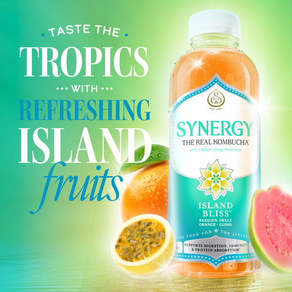 Synergy Island Bliss Kombucha 16 fl oz | Hy-Vee Aisles Online