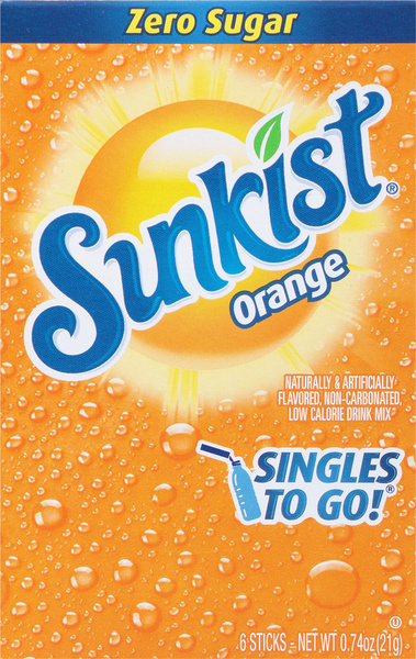 Sunkist Soda Drink Sticks Orange 6ct | Hy-Vee Aisles Online