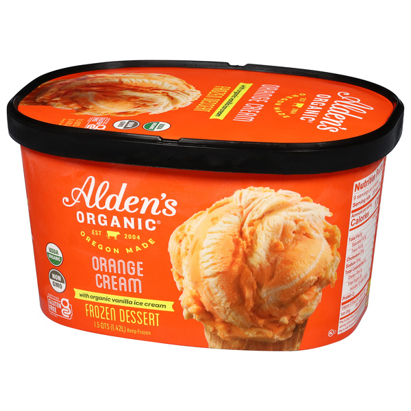 Alden's Organic Frozen Dessert, Orange Cream With Organic Vanilla