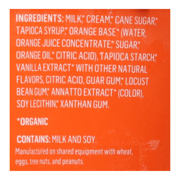 638★ice cream Orange モルタル雑貨　（お任せ植物付き） Alden's Organic Frozen Dessert, Orange Cream With Organic Vanilla