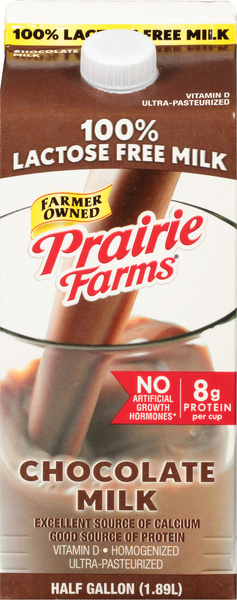 Prairie Farms Lactose Free Whole Chocolate Milk, Vitamin D, UHT