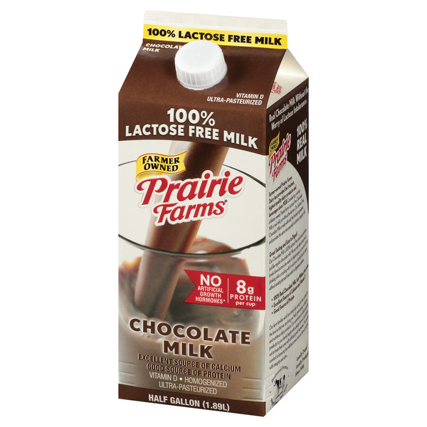Prairie Farms Lactose Free Whole Chocolate Milk, Vitamin D, UHT
