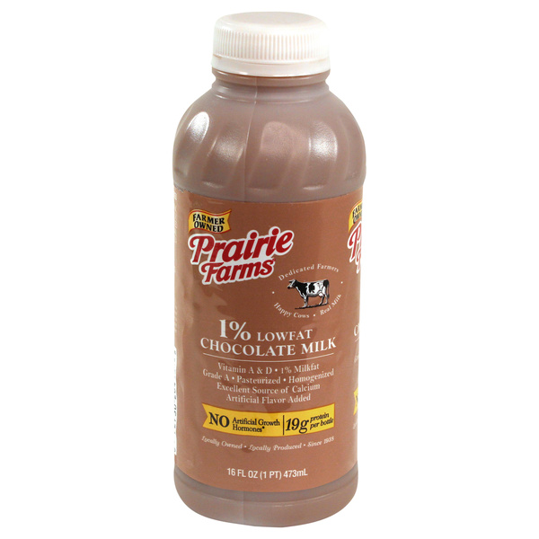 Prairie Farms 1% Low Fat Chocolate Milk, Pint, 16 Fl Oz | Hy-Vee