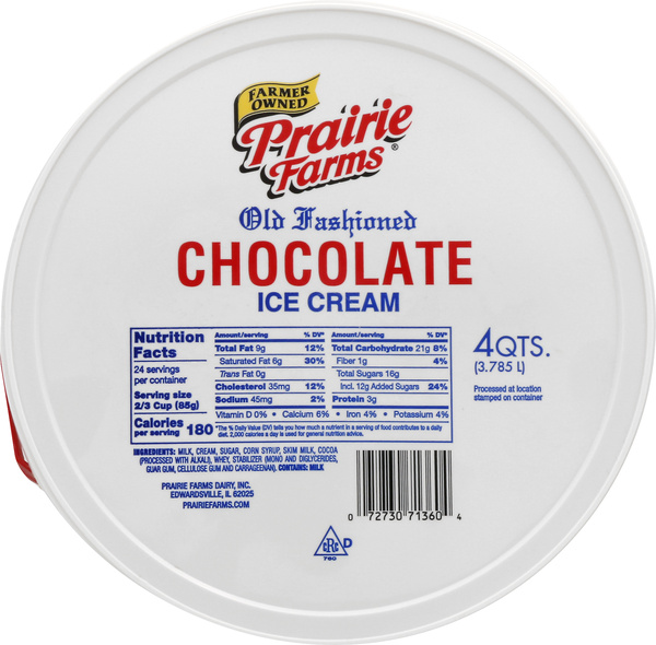 Prairie Farms Old Fashioned Chocolate Ice Cream 4 qt | Hy-Vee