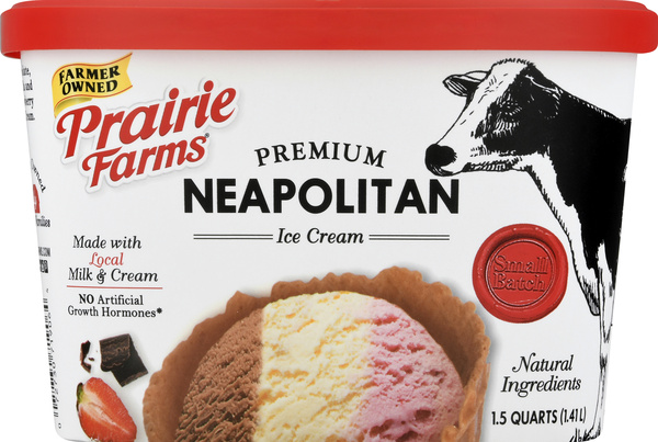 Prairie Farms, Small Batch Premium Neapolitan Ice Cream, 48 Oz