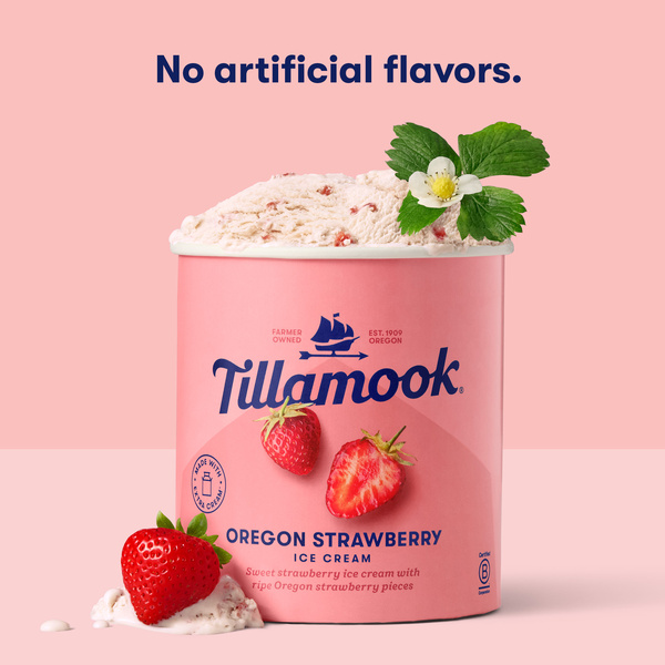 Tillamook Ice Cream, Oregon Strawberry | Hy-Vee Aisles Online