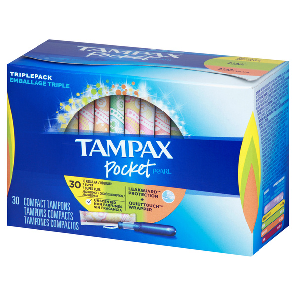 TAMPAX Pocket Pearl, Triplepack (Regular/Super/Super Plus