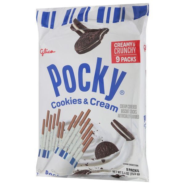Pocky Cookies & Cream Biscuit Sticks 9 Sticks | Hy-Vee Aisles