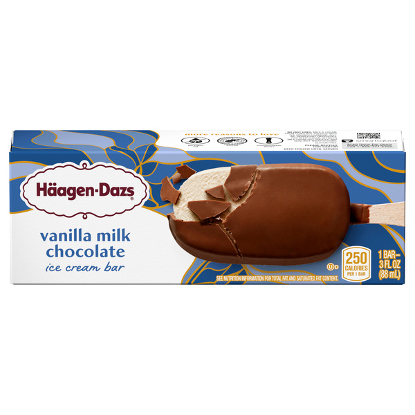 Haagen-Dazs Vanilla Milk Chocolate Ice Cream Bar | Hy-Vee Aisles